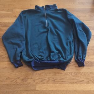 Teal Zip-Up Sweater for Men